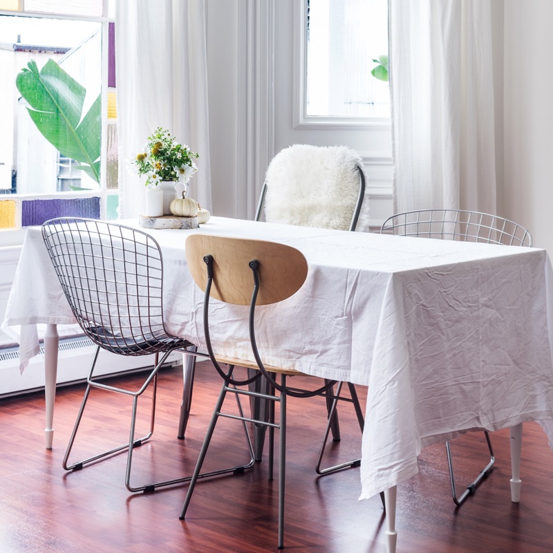 Kitchen table with different chairs